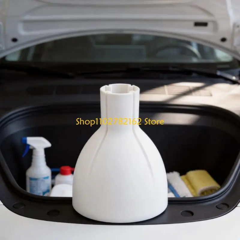 547B Front Trunk Fill Aid for Model Y Washer Fluid Use, Wide Opening Guide for Cleaner Pour Control During Vehicle Care