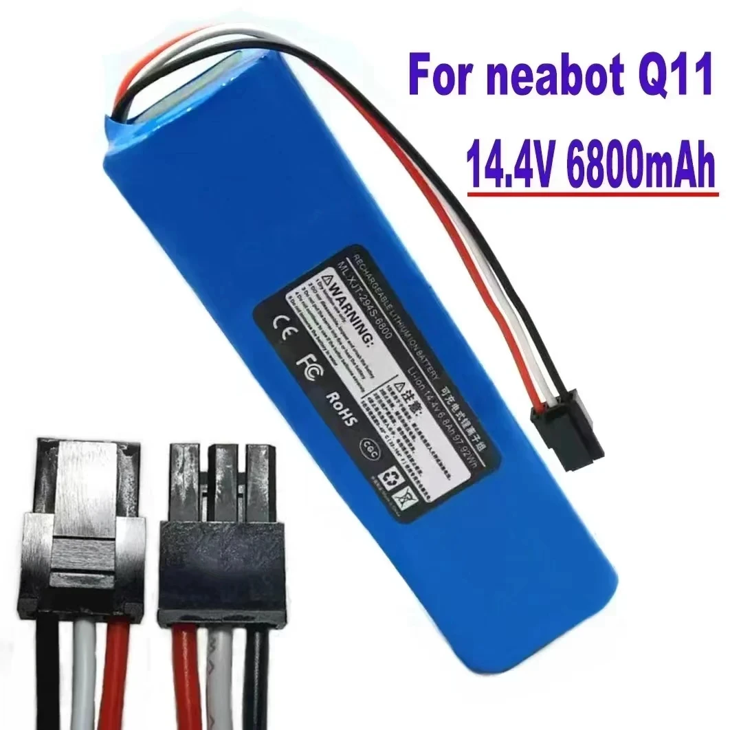 

100% Original 14.4V 6800mAh Rechargeable Li-ion Battery for neabot Robotic vacuum cleaner Q11