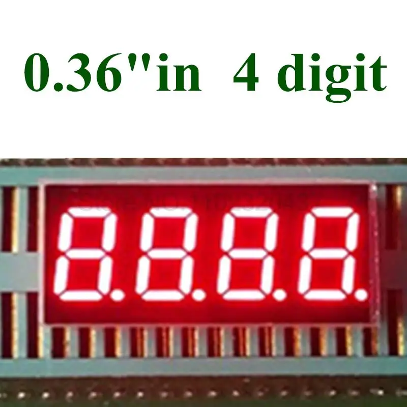 

20pcs 4bit 4 bit Common Anode Digital Tube 0.36" 0.36in. Red LED Display 7 Segment Digit