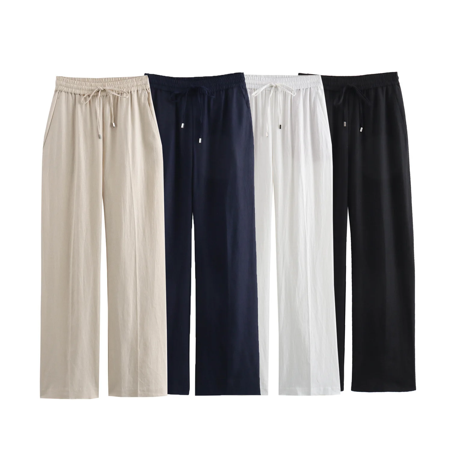 

2025 Women's Clothing Pants Loose Wide-leg Casual Pants with High Slits
