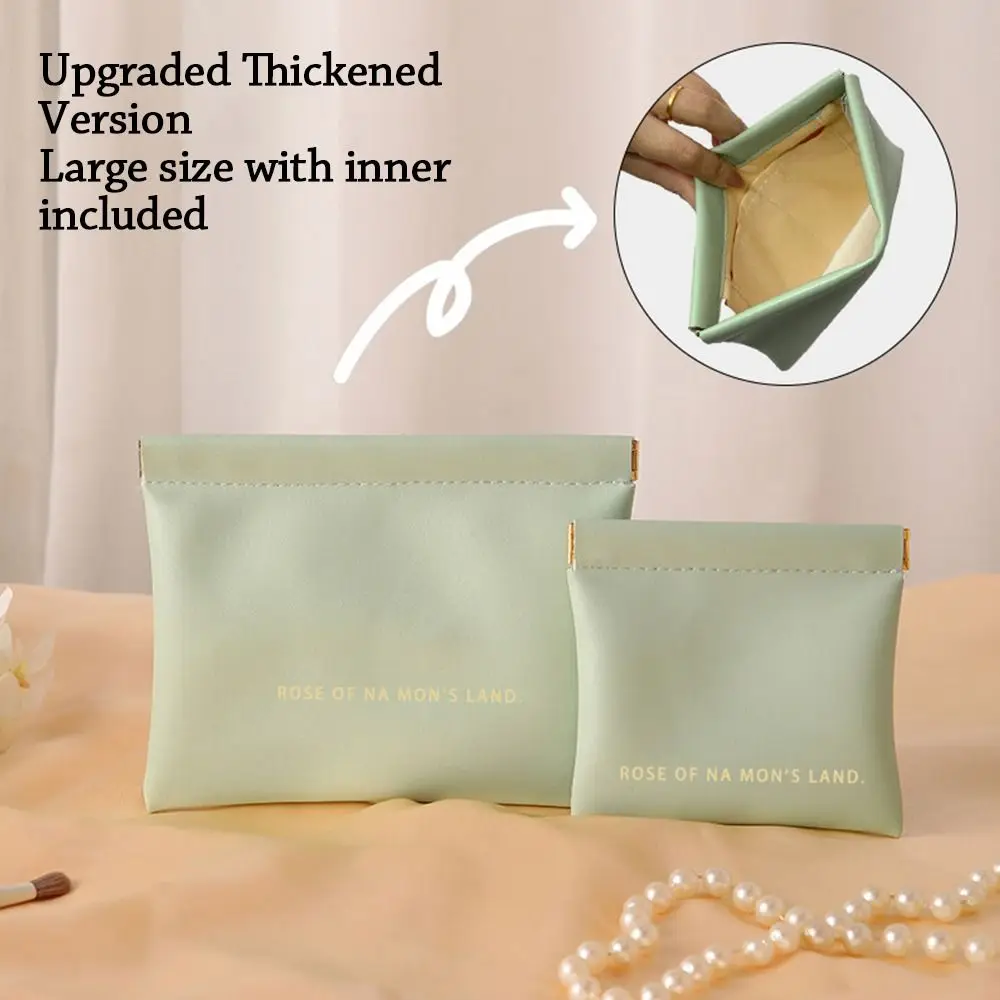 Fashion With Inner Bag Lipstick Makeup Bag Portable Mini Cosmetic Organizer Pouch PU Travel Key Small Bags for Women Girls