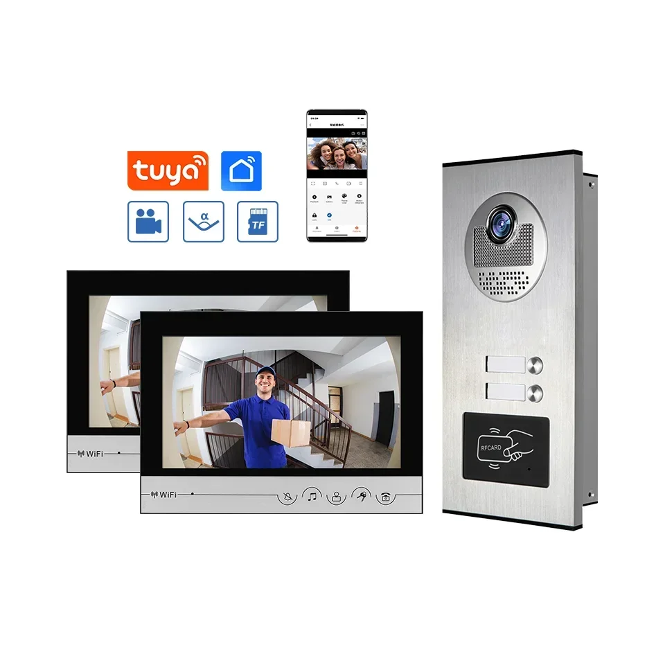 Hot Sale High Quality Custom 9 Inch Wifi Video Doorbell System With Indoor Monitor And Mobile Phone Remote Control