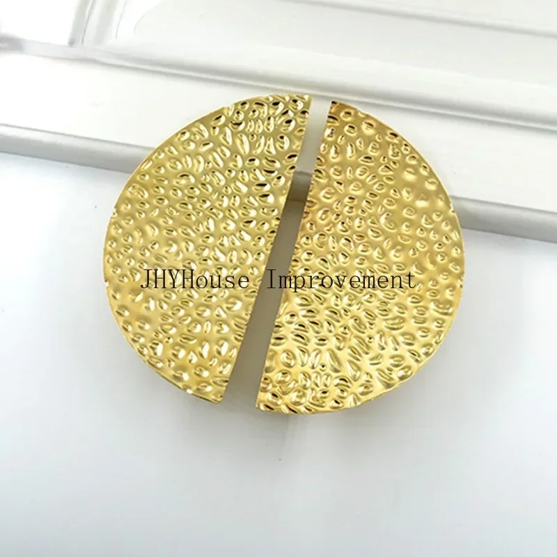 1 set Cabinet Handles Brass Drawer Knobs Wardrobe Handle Gold Hammered Door Pen Furniture Hardware