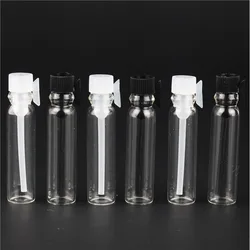 100 teile/los Leere Mini Glas Parfüm Probe Fläschchen Parfüm Flasche Flüssigkeit Duft Reagenzglas Studie Flasche