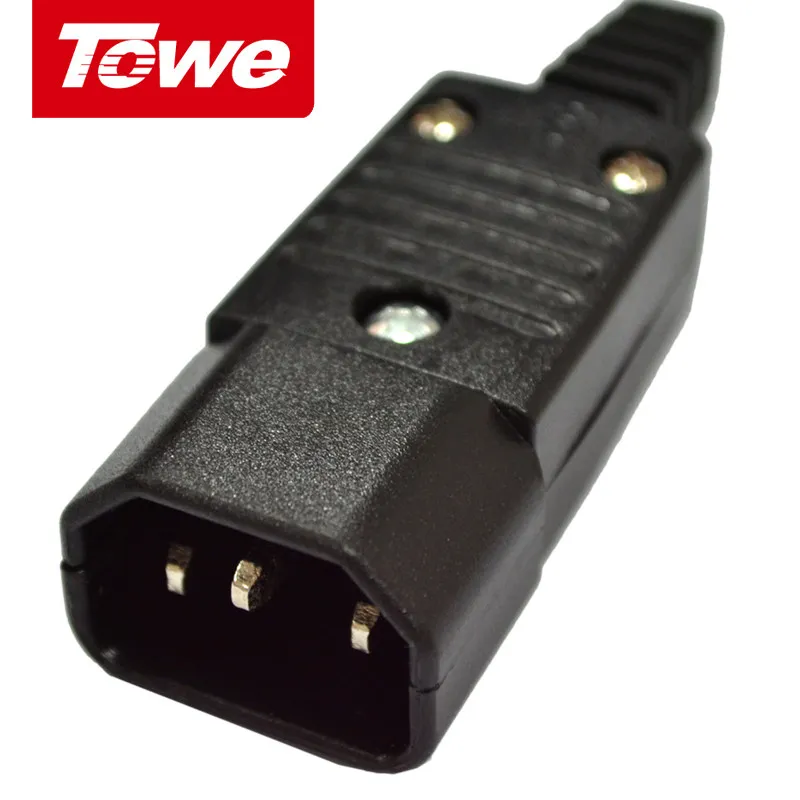 TOWE IEC C19 C20 C14 C15 Rewirable Power Plug Adapter EU UK AU DIY Wiring Converter Connector Socket AC Server PDU