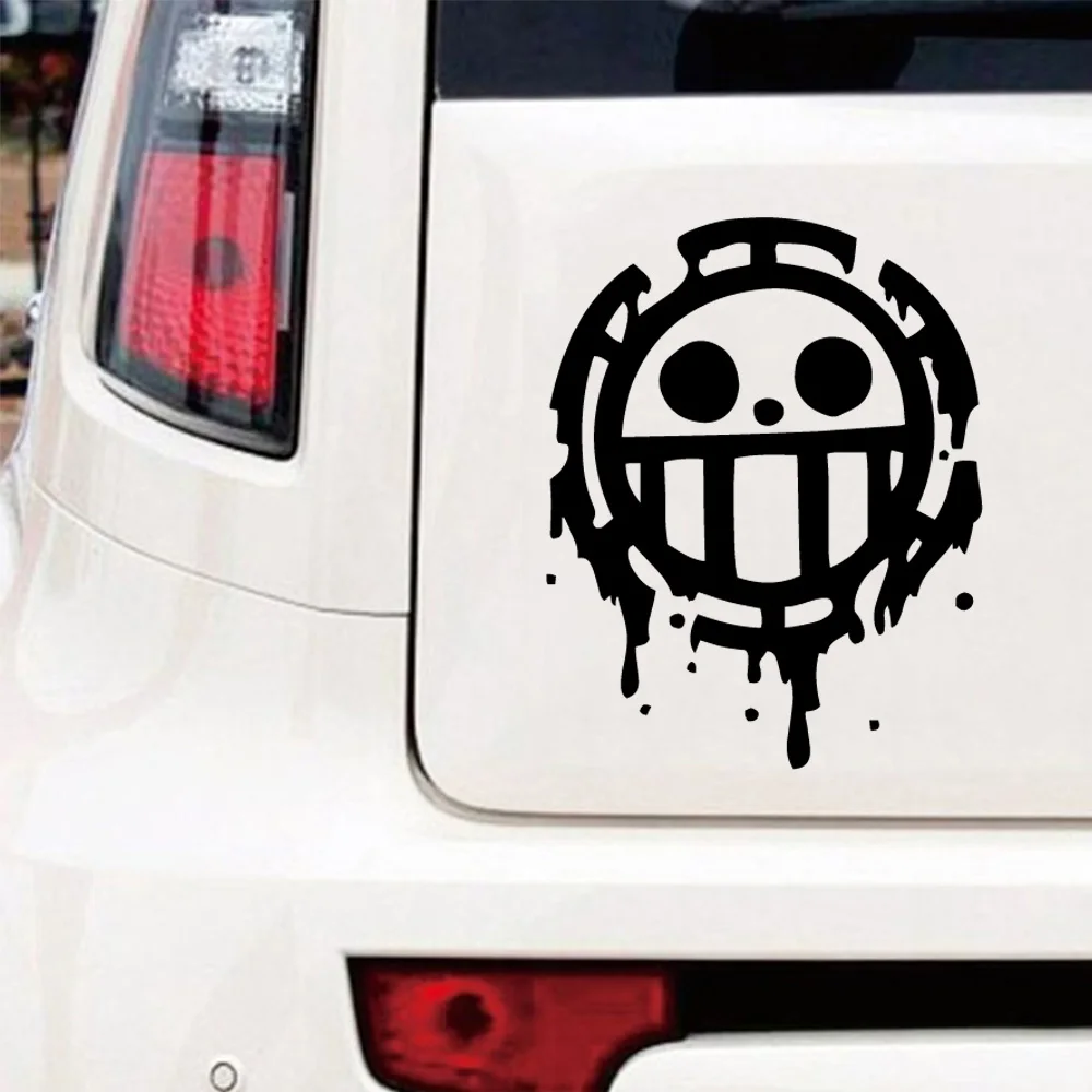 1pc Fashion Anime Pirate Stickers For Car Decor Vinyl Decal Cartoon Skeleton Sticker Auto Window