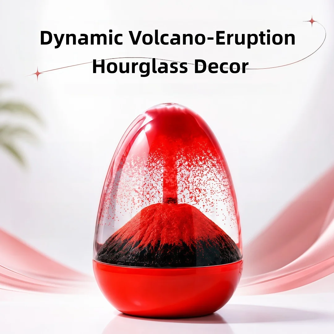 Dynamic Liquid Erupting Volcano Ornament, Sand Timer Stress Relief Volcano Oil Drop Ornament, Desktop Healing Decorative Creative Gift
