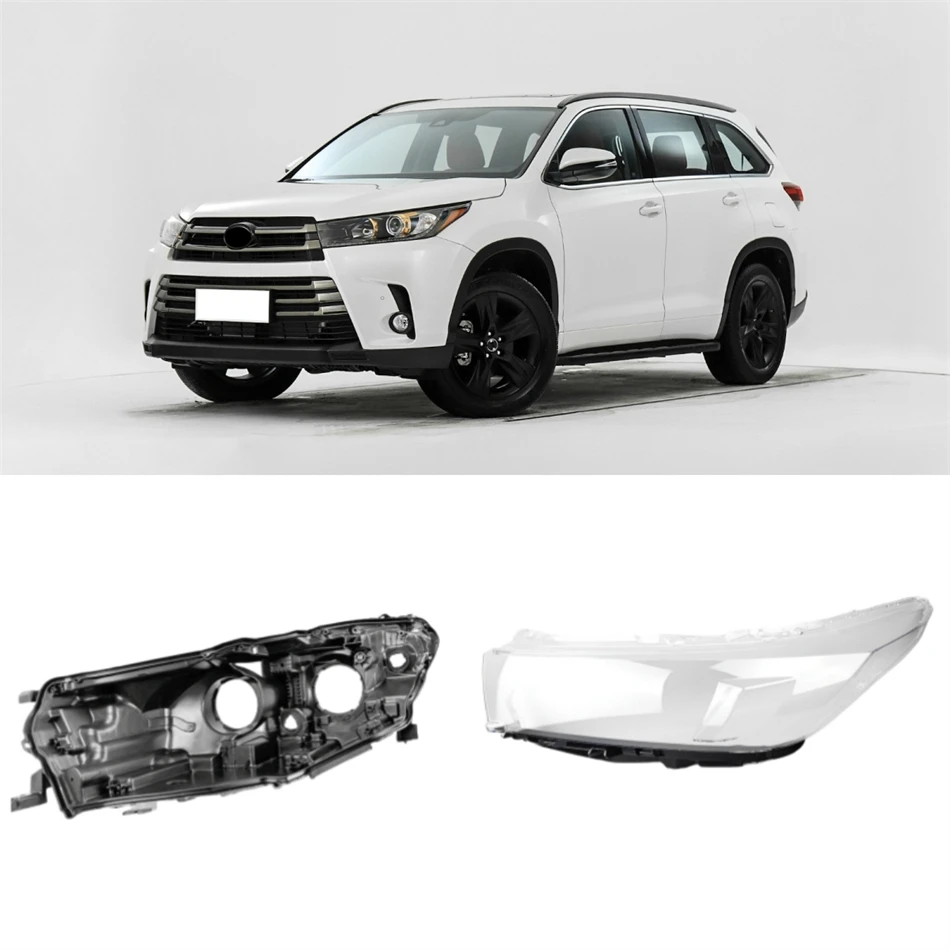 

For Toyota Highlander 2018 2019 2020 2021 Car Lights Shell Headlights Lights Glass Car Head Light Holder