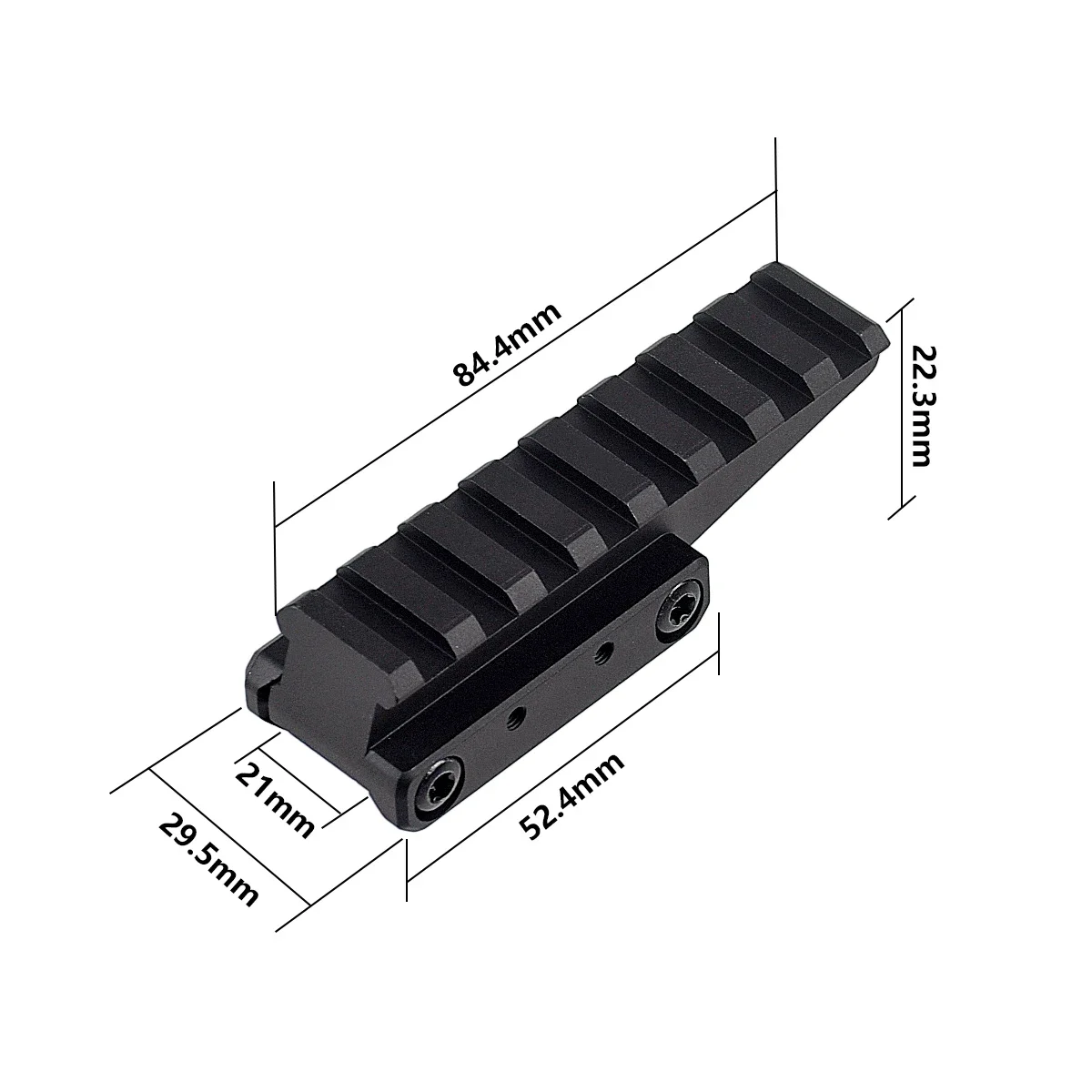Taktische 4-14 Slot Riser Mount Picatinny Schienenadapter 21mm auf 21mm Zielfernrohrmontage 20mm Schiene UNITY Mount für Red Dot Optikvisiere – Detail 25