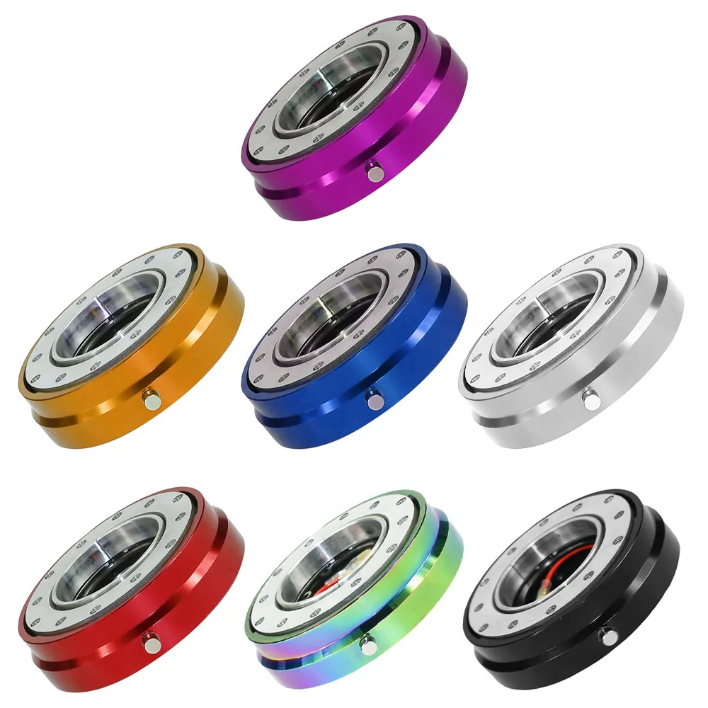 Thin Version 6 Hole Steering Wheel Quick Release Hub Adapter Snap Off Boss kit Sliver/ Purple/Blue/Golden/Black/Red/Neo