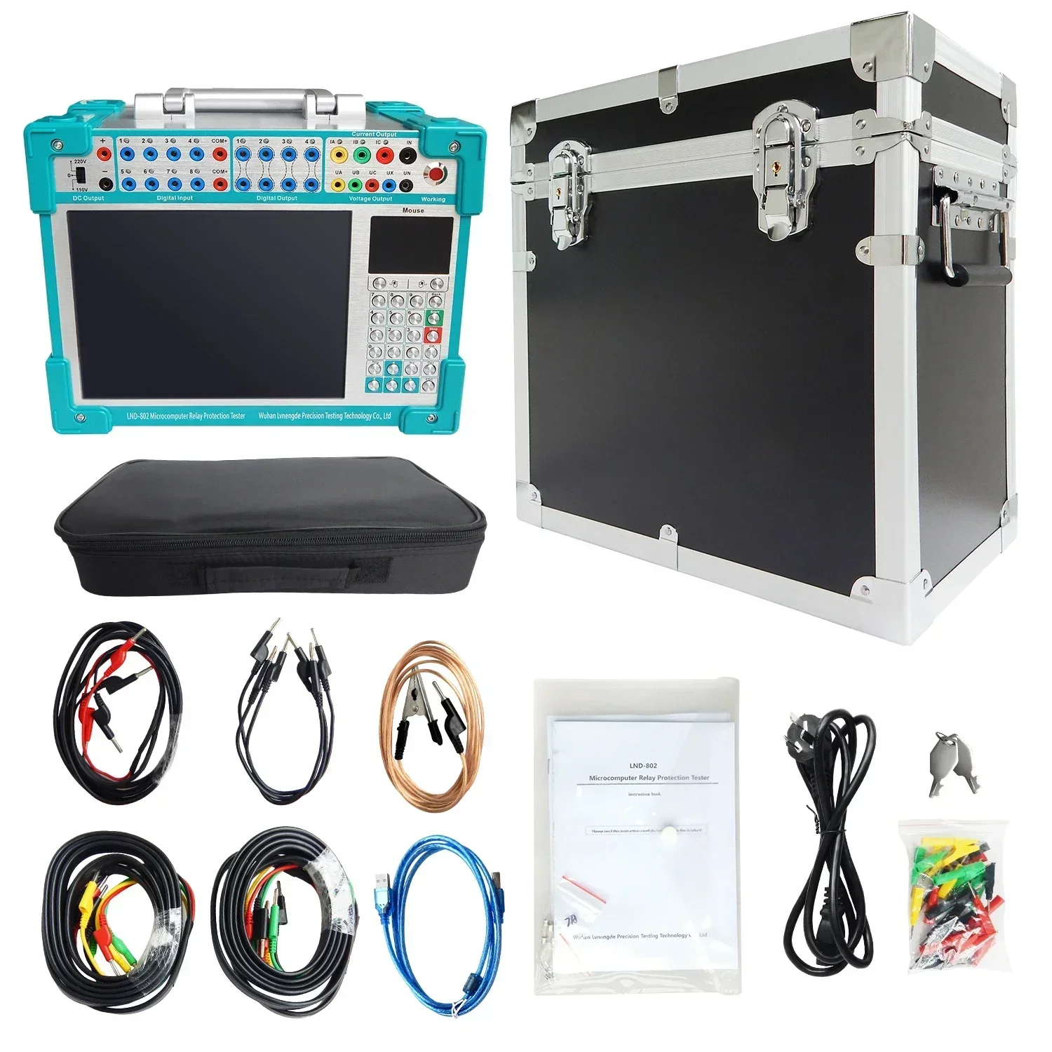 VLUUKE Protection Relay Test Kit Microcomputer Relay Protection Tester 3 Phase Secondary Current Injection Tester