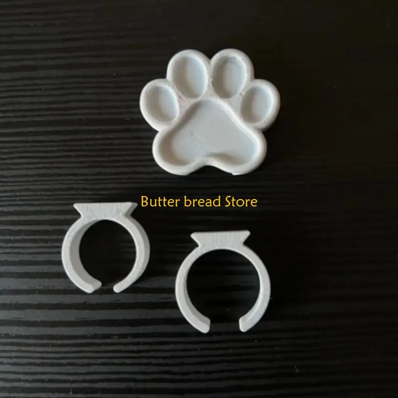W89C 3Pcs Small Claw Shaped Palette Ergonomic Finger Palette For Outdoor Sketching