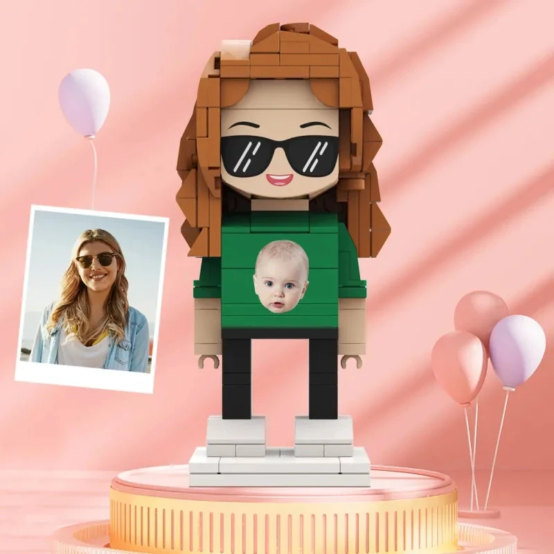 

Valentine's Day Gifts Custom Brick Figures Personlized Face Brick Figures Building Blocks My Custom Brickfigures Character