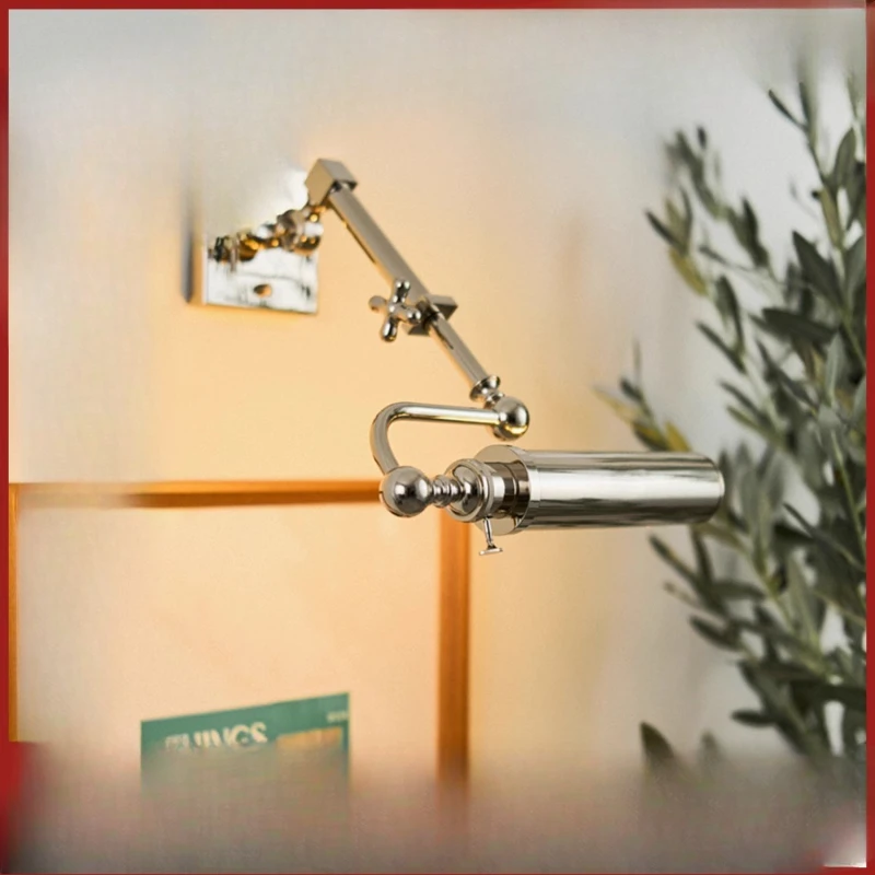 

Vintage design retractable mirror headlight creative industrial style porch cafe loft wall light