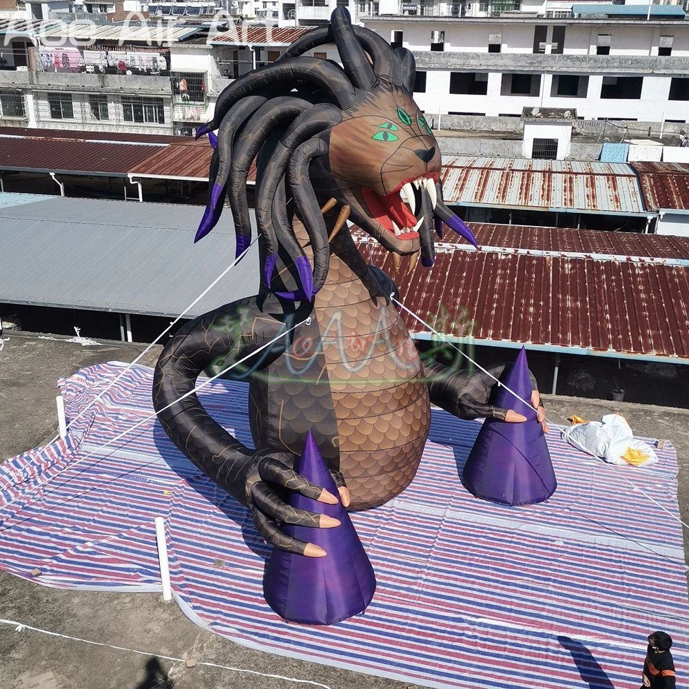 Giant Inflatable Dragon Model Colorful Decorative Dinosaur for Outdoor Advertising or Party Display