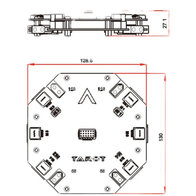 Tarot High Current Distribution Board Power Management module 12S 480A Power Supply Board for Agricultural Drone TL2996