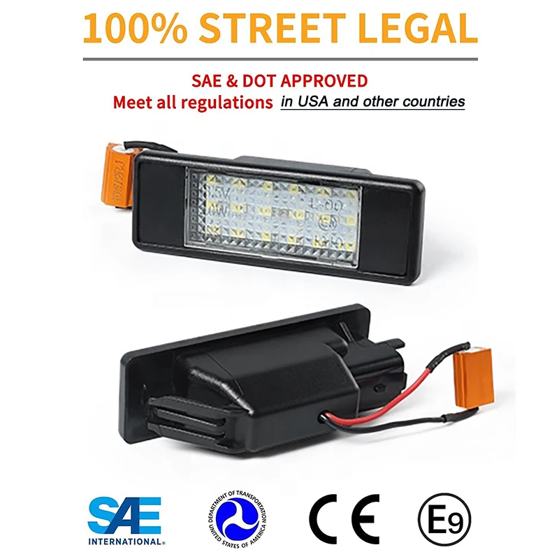 2Pcs No Error For Mercedes Benz Vito W639 2003-2014 LED Number License Plate Light Lamps For Benz Sprinter W609 Car Accessories