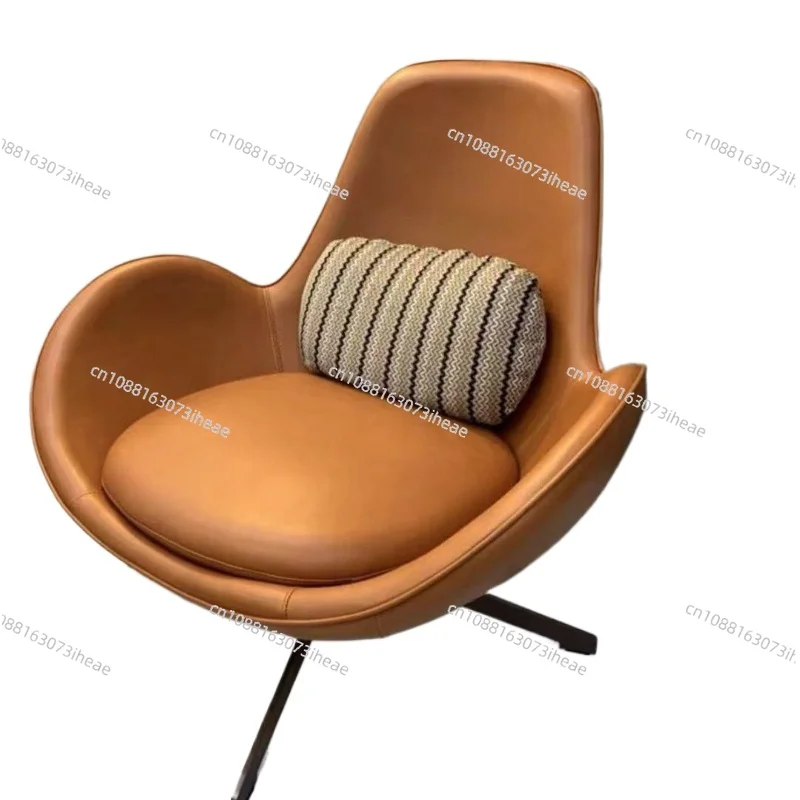 الجلود كسول أريكة واحدة كرسي الشمال ضوء كرسي خلفي فاخر غرفة الترفيه كرسي 360 ° كراسي غرفة المعيشة الأسطوانة المتنقلة #1