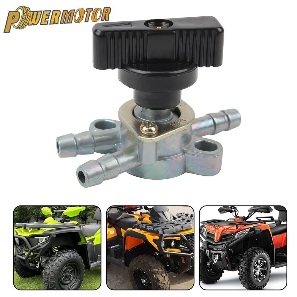 Válvula de Combustible de 3 Vías para Motocicleta/ATV, Interruptor de Grifo de Bolsillo para ETon 40cc 50cc 90cc, Accesorios para Motocicletas Polaris 50cc 90cc Dirt Pit Bike
