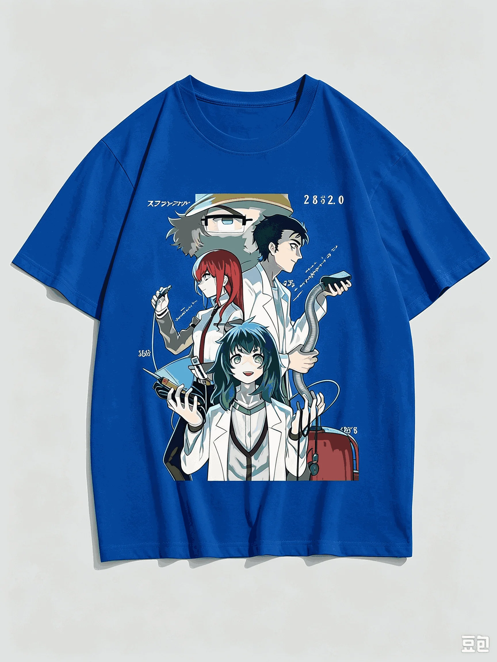 Steins Gate Graphic Print Crew Neck T-Shirt for Men Women Oversized Unisex Streetwear Trendy Cotton Fashion Hip Hop hot product