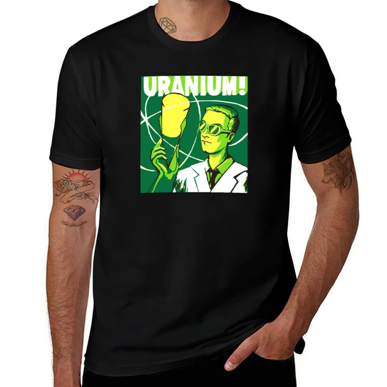 T-shirt Uranium Man Scientist, haut à manches courtes extensible et doux