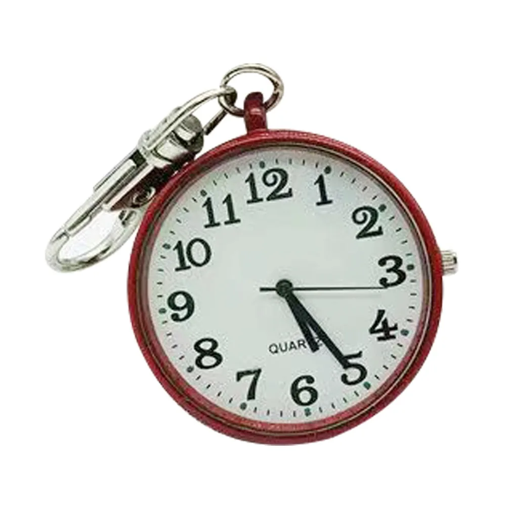 ساعات جيب كوارتز كبيرة الحجم صغيرة مستديرة مضيئة النقاط ساعات الصدر كيرينغ حركة كوارتز ساعة جيب على مدار الساعة للأطباء