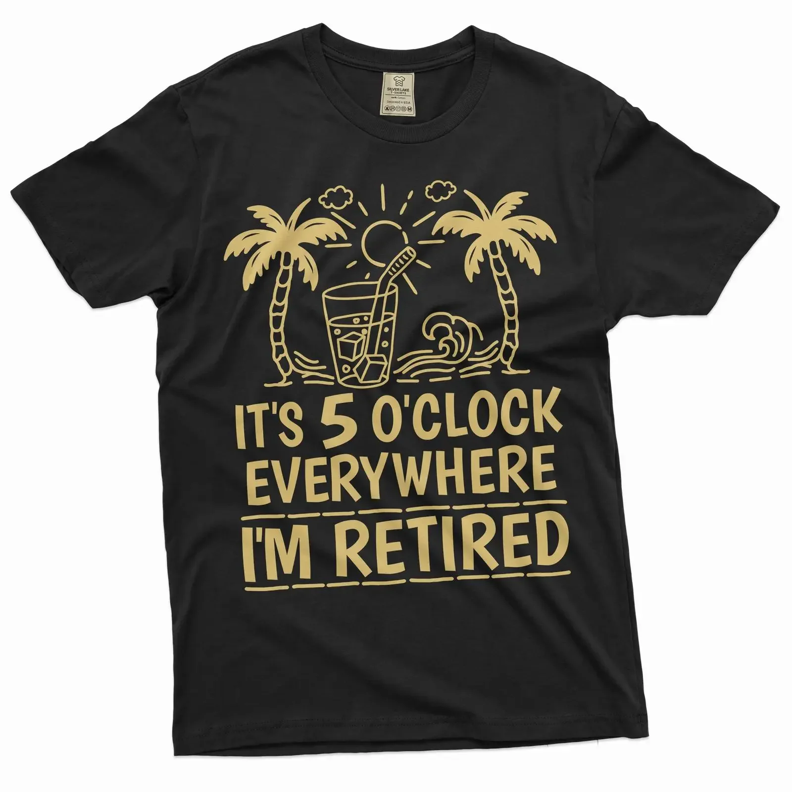 Men's Funny retirement T shirt Grandpa Papa Dad retiree gift Christmas vintage Washed Top For Everyday Wear Slightly graphic