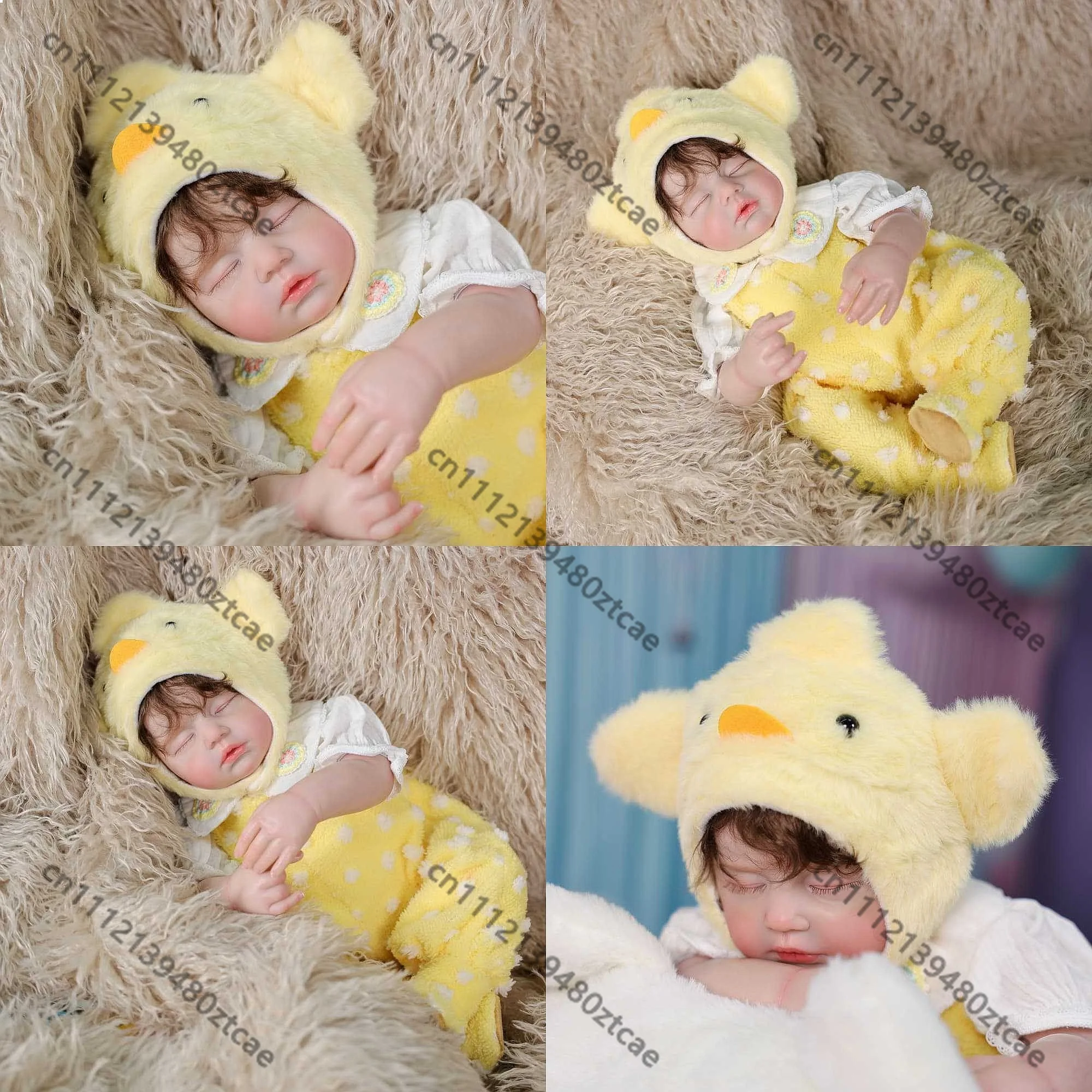 55cm Full Silicone Reborn Baby Doll Realistic Soft Body Toddler Toy Gift