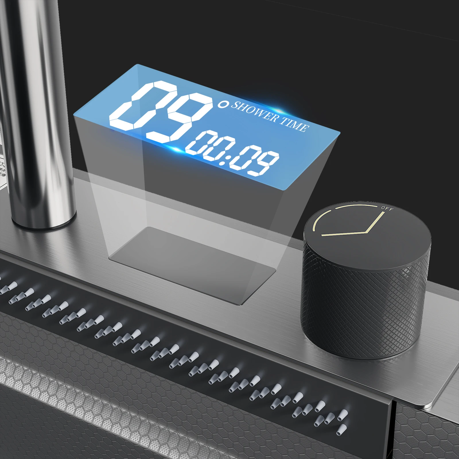Edelstahl-Wasserfall-Küchenspüle mit großem Einzelbecken und integriertem Digital-Display-Wasserhahn-Set für Geschirr, Obst und Gemüse – Detail 8
