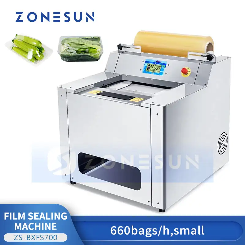 ZONESUN ZS-BXFS700 Fresh Food Tray Wrapper Plastic Cling Film Sealer