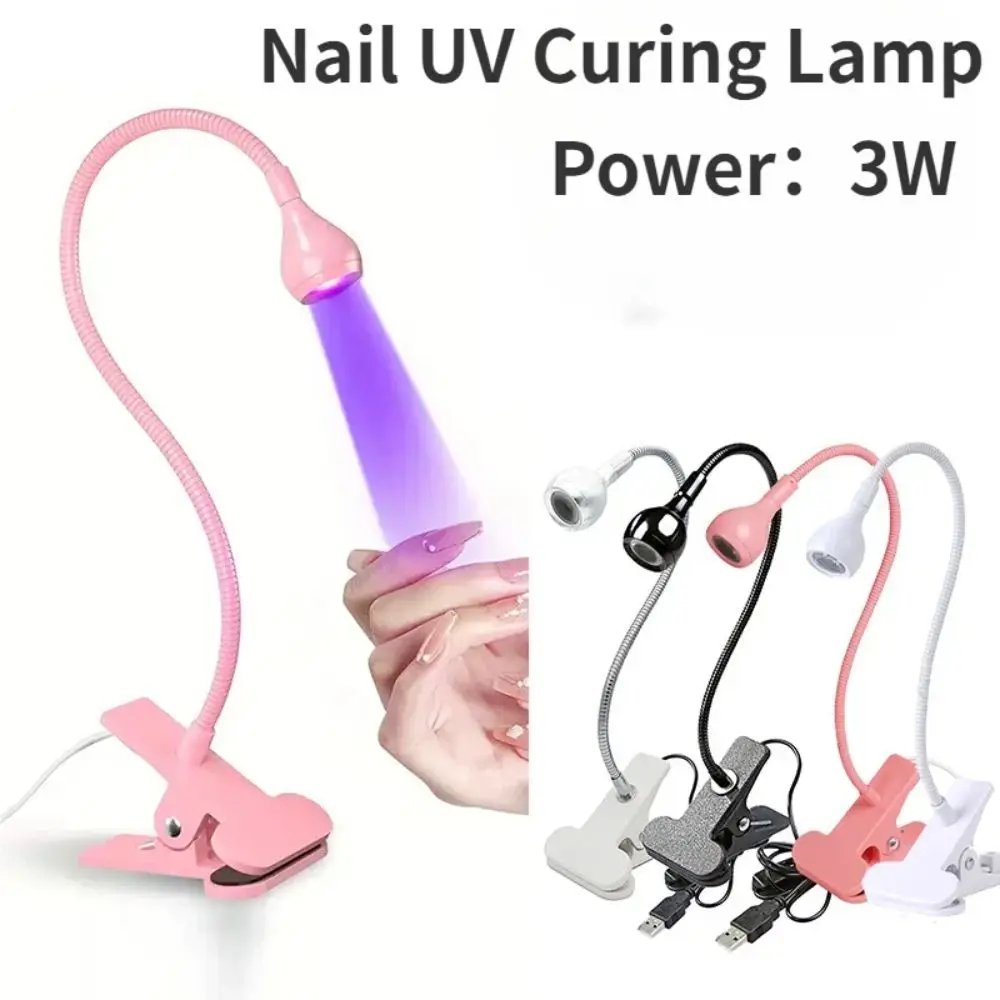 Secador de uñas con cuello de cisne, luz USB de secado rápido, luz de curado UV, Mini secador de luz UV ajustable y Flexible, tienda de belleza