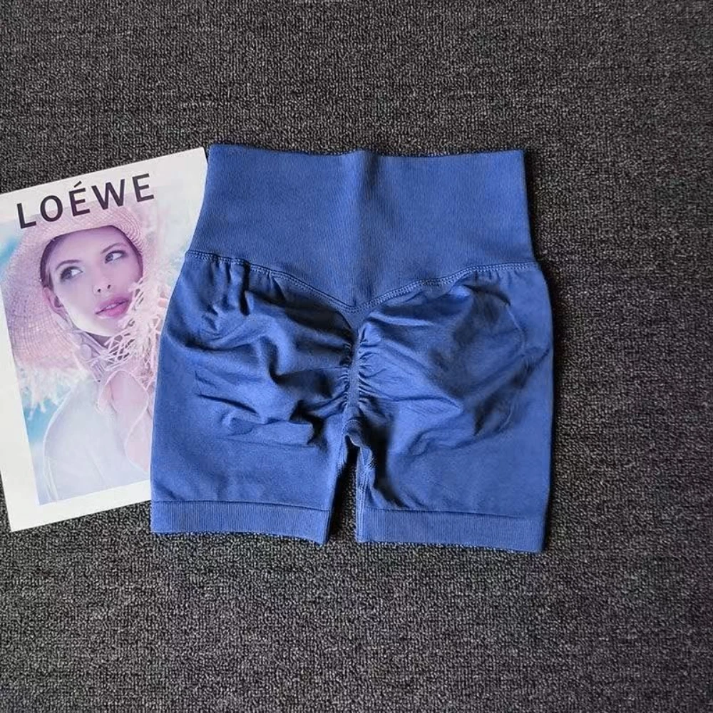 

High Waist Belly High Elastic Peach Hip Pants European American Hip Fitness Shorts Internet Celebrity Sport Three-point Pants