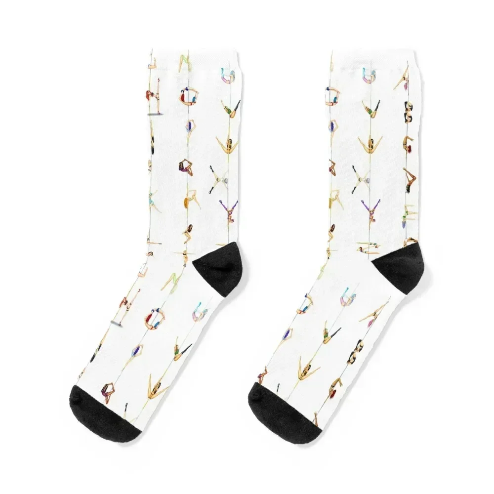 

Polephabet A-Z v2 Socks funny sock cycling Socks Women's Men's