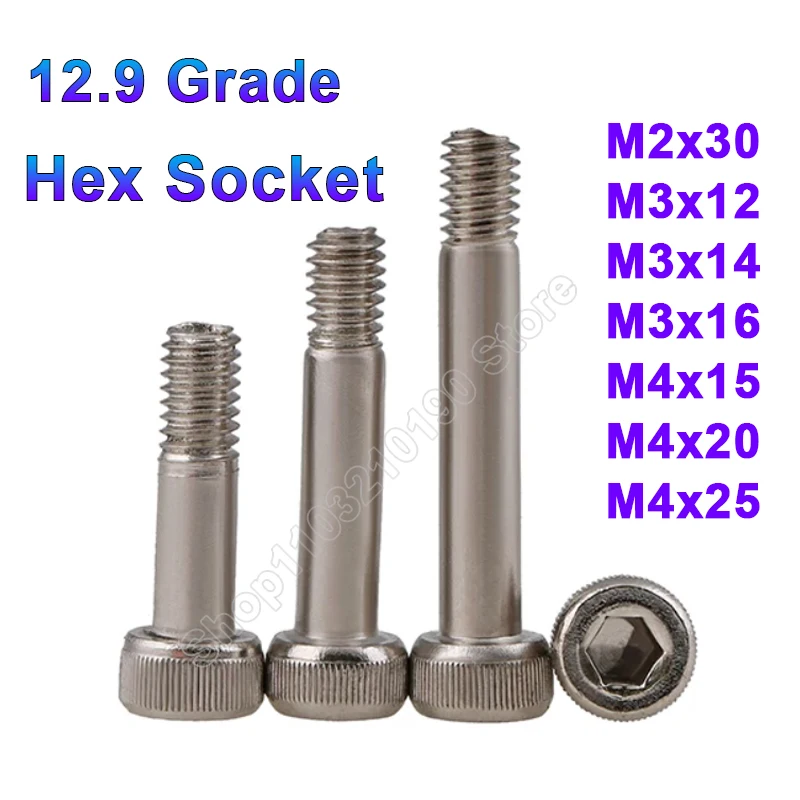 

M2 M3 M4 Nickel Plated Grade 12.9 Half Thread Allen Hex Socket Cap Head Screws Bolts Cup Head Half Tooth Inner Hexagon Screw