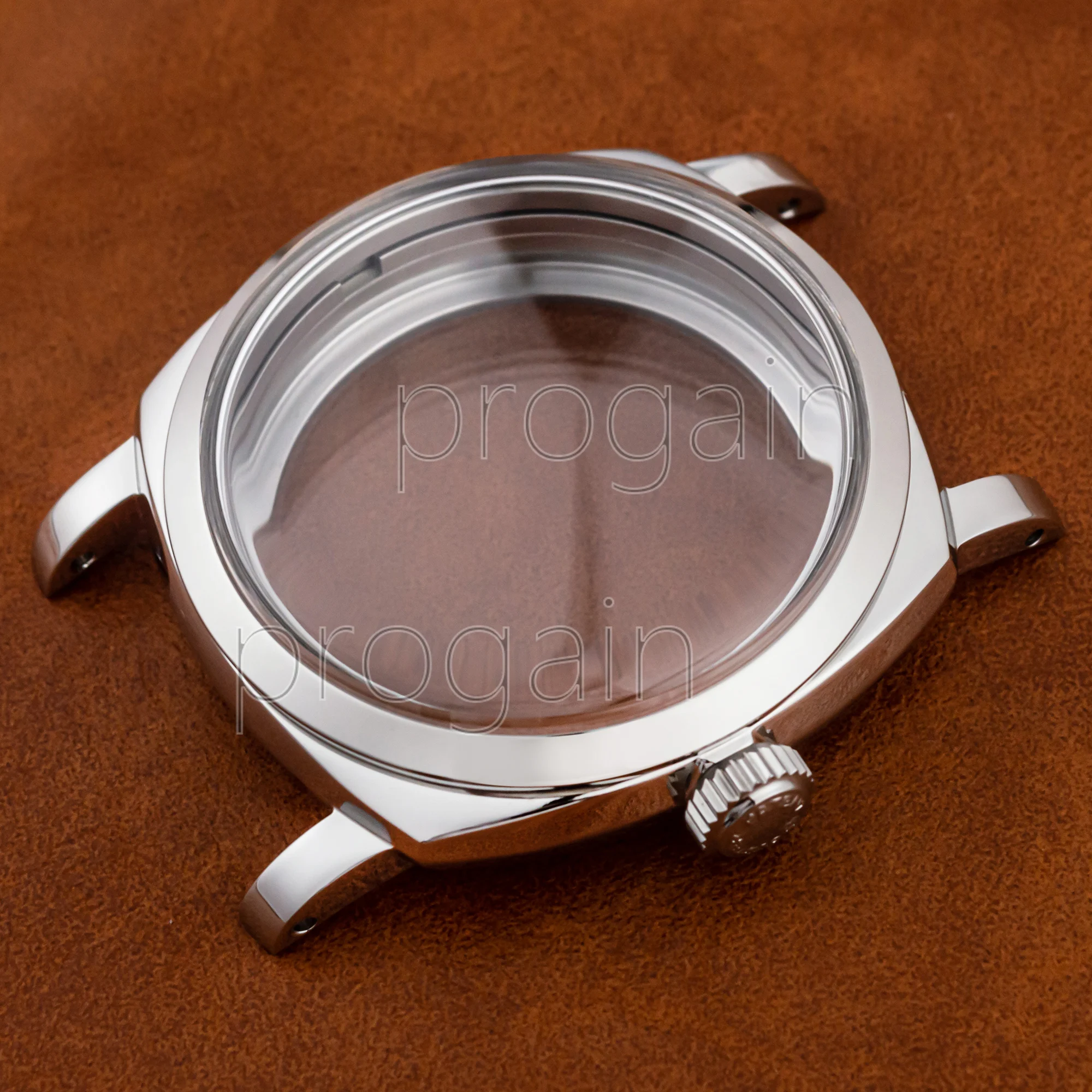 Silver Watch Crown Watch Parts Replacements Crown 316L Stainless Steel for PAM 6154 ETA6497/6498/ST3600 Movement