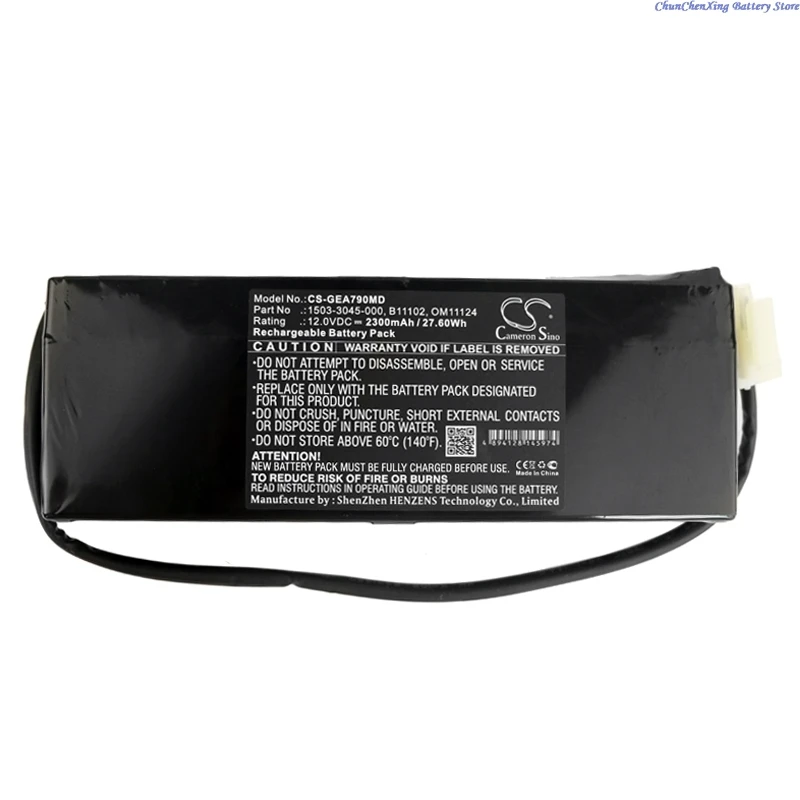 

CS 12.0V 2300mAh Medical Battery for GE MR Signa Explorer F 1.5T,CardioCap 5,7900 Asepire,Aestiva 5,Aestiva 3000,Aestiva 5000