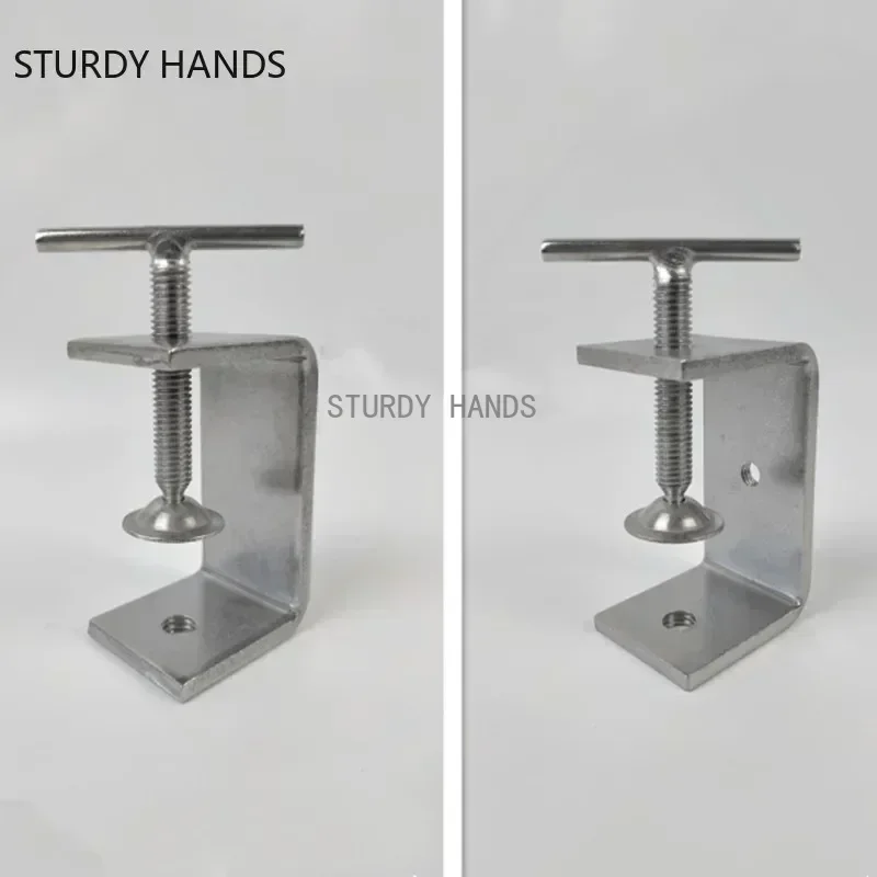 Heavy Duty Desktop C-Type Clamp Adjustable Desk Fixed Holder Clip Multi-function Stainless Steel Fasteners Clamp Hardware Tools