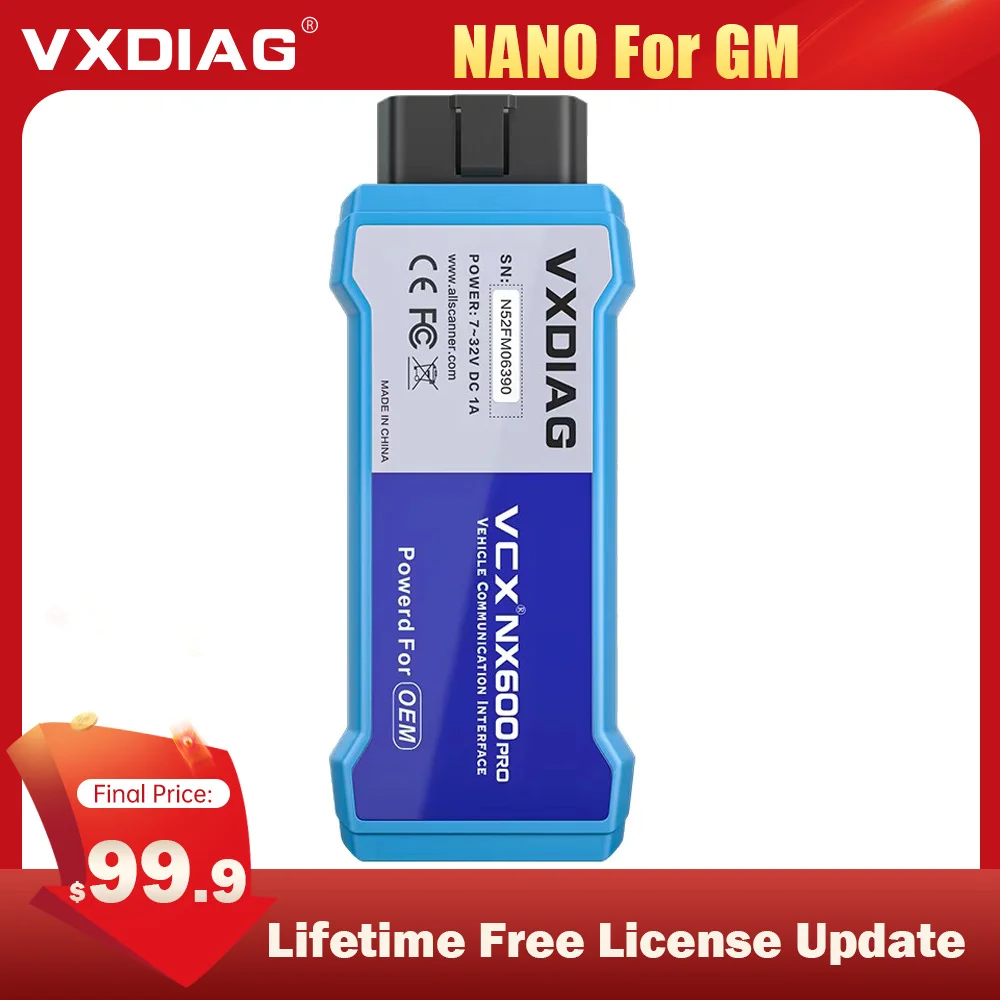 VXDIAG VCX NANO For GM For Opel obd2 automotive scanner Bidirectional Full System Diagnostic 30 Servicese Lifetime Free Update