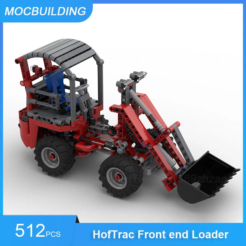 HofTrac Front end Loader For Farm Equipment Model MOC Building Blocks DIY Assemble Bricks Transportation Toys Gifts 512PCS