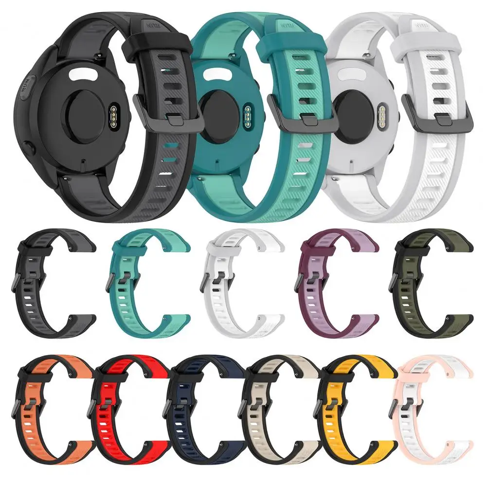 Silicone Wristband Waterproof Watch Belt Universal Watch Strap Replacement for Forerunner 265S/ Forerunner 255S/ Venu 2S