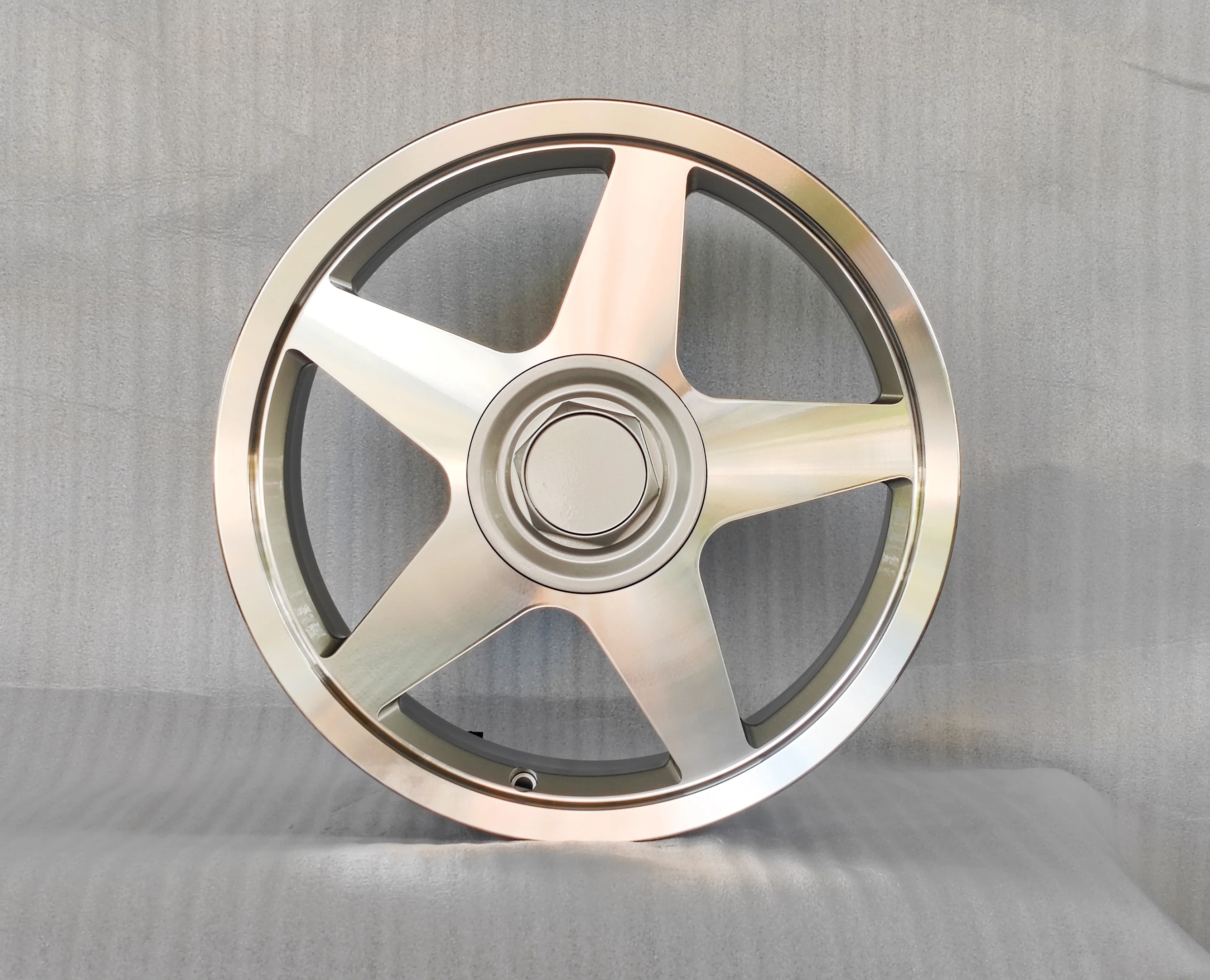 SYAC Factory Customization Forged Wheel 17 Inch PCD5x100 High Quality Silver Polished Face Wide Five Spoke Aluminum Alloy Wheels