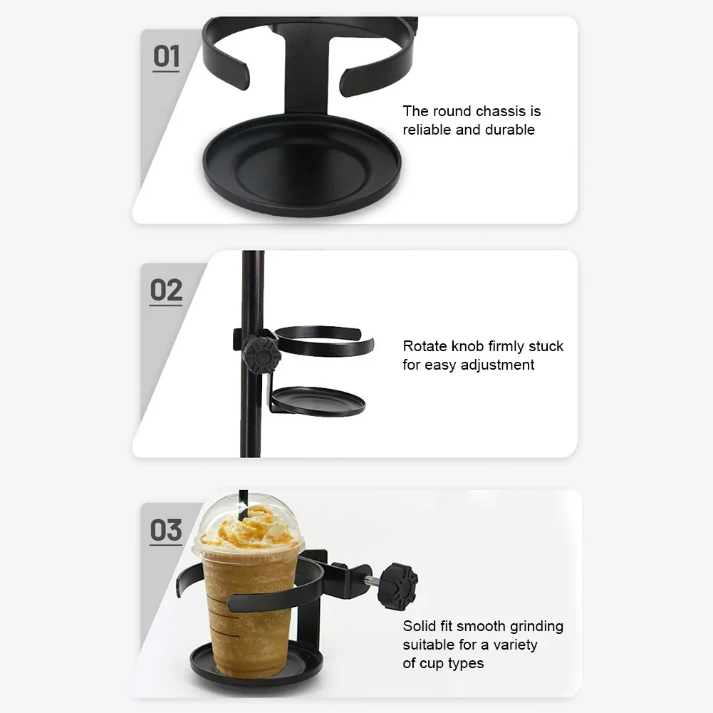 Mic Stand Drink Holder Clip-on Microphone Cup Holder Diameter 9 Cm Clamp On Cup Holder Adjustable Music Instrument Accessories