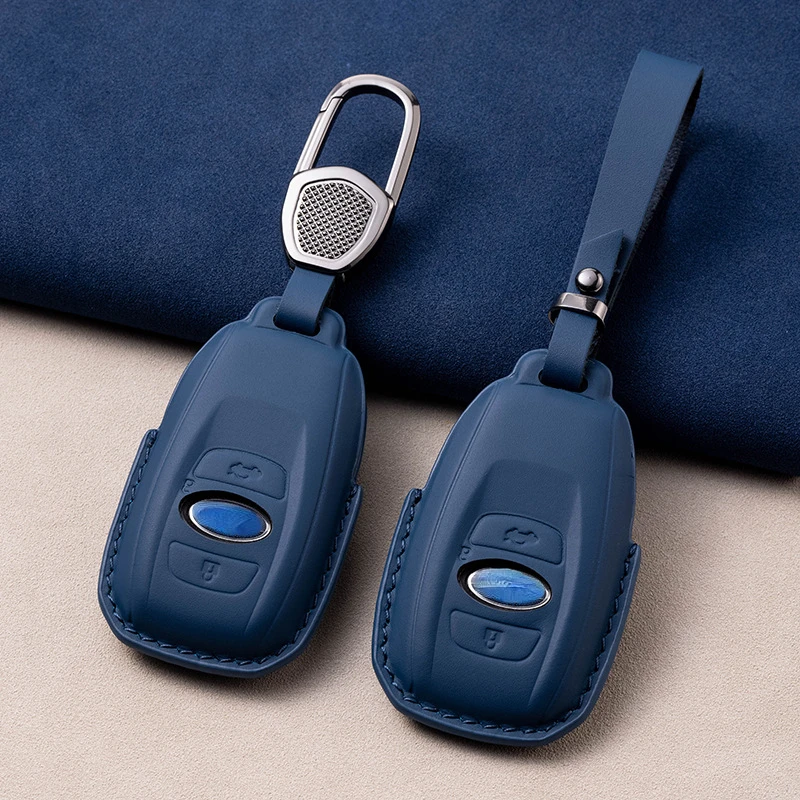 Suitable For  Subaru  XV  Legacy  BRZ Leather Car Remote Key Case Cover Anti Scratch and Wear-resistant