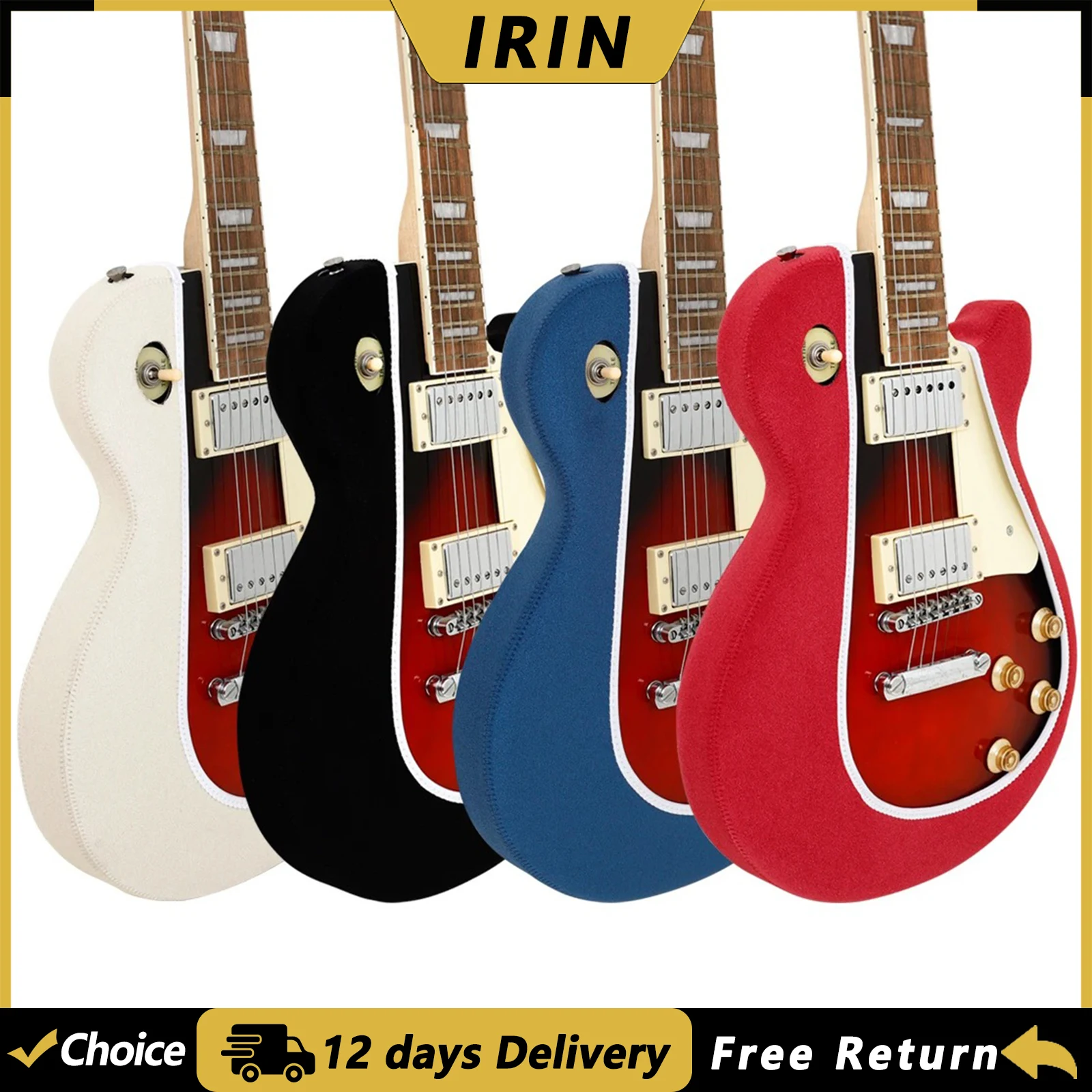 

IRIN GT-113 Electric Guitar Protective Cover Anti-bump Dust Protective Cover Thickened Fabric Cover Guitar Parts & Accessories