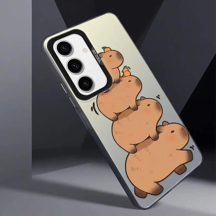 Custodia per Samsung Galaxy A36 A25 A23 A33 A53 A24 A22 A52 A26 A73 A34 A32 Cover posteriore per telefono Capibara Cartoon carino