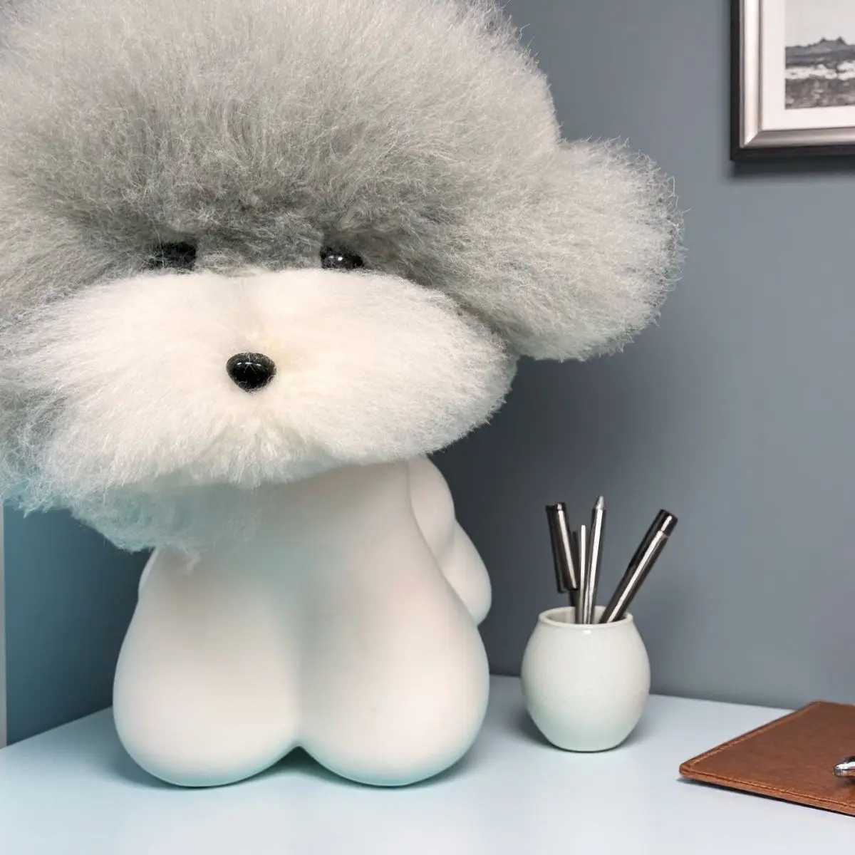 Multi Color Teddy Head Simulation Fake Fur Pet Grooming Practice Artificial Fur for Beginners Learning Grooming Skills