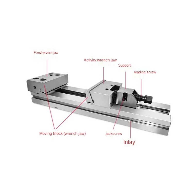 GT125 / 5 Inch High Precision Manual Flat Vice Tool Maker Vise for CNC Grinding Milling Machine