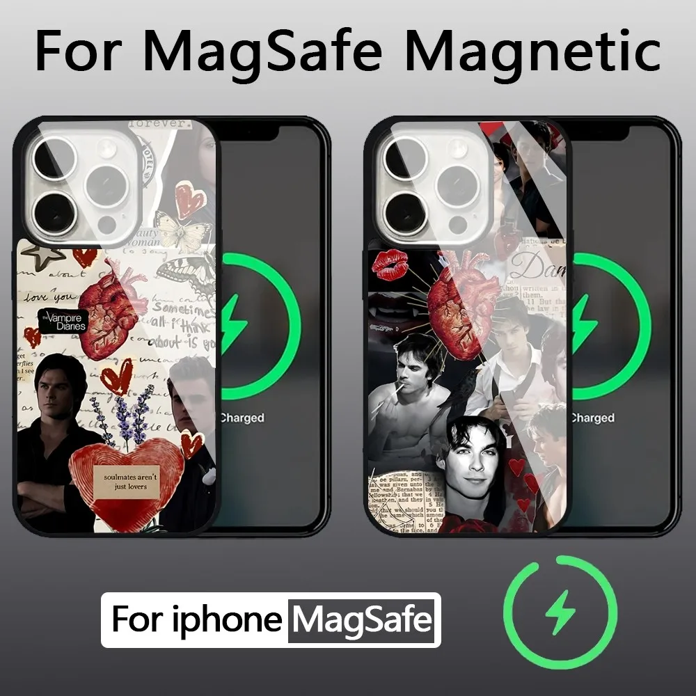 The Vampire Diaries Stefan Phone Case For IPhone 16 15 14 13 Pro Max 11 12 Mini Alex Mirror For Magsafe Wireless Charging Cover