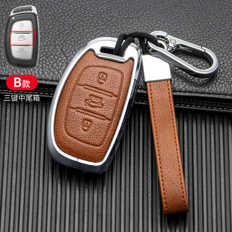 Car Key Full Cover Case Holder Shell Protector For Hyundai IX25 IX35 I20 I30 I40 hb20 Santa Fe Creta Solaris 2017 Auto Accessory