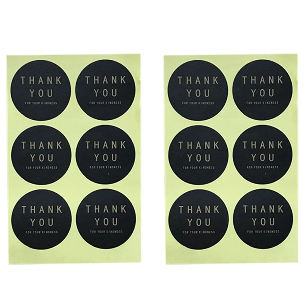 

10 Sheets Sealing Stickers Candies Treat Bag Decorative Candy Bags Kraft Paper Cookie Labels Thank You